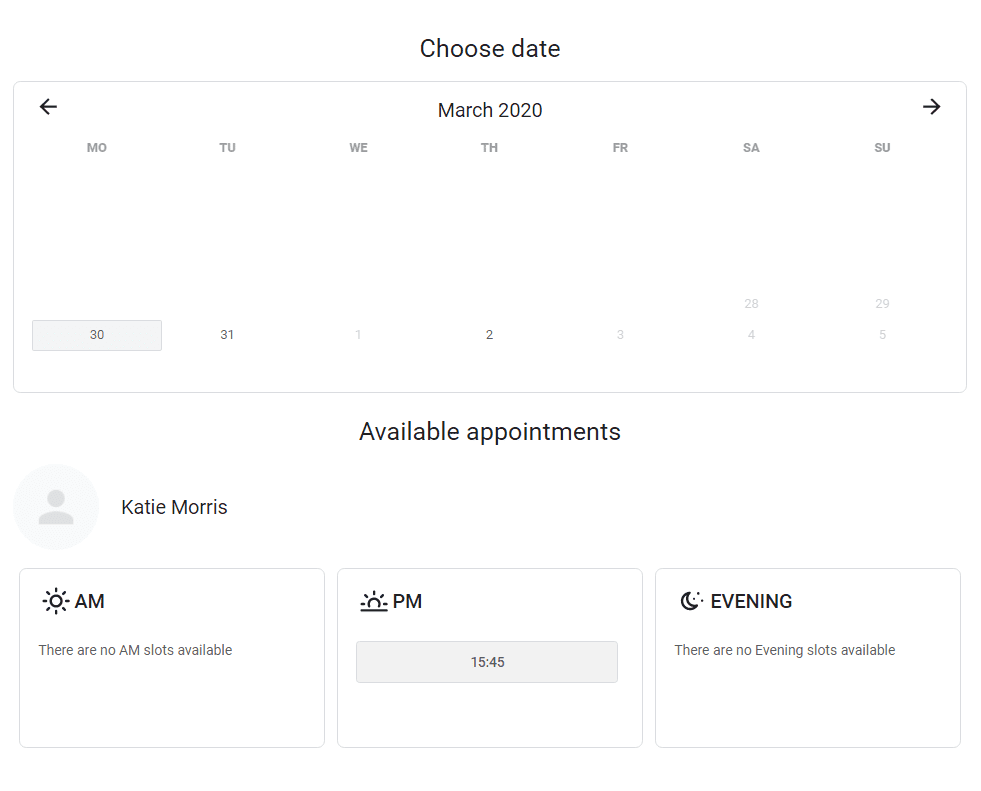 5-Choosing-an-Appointment Choosing an Appointment