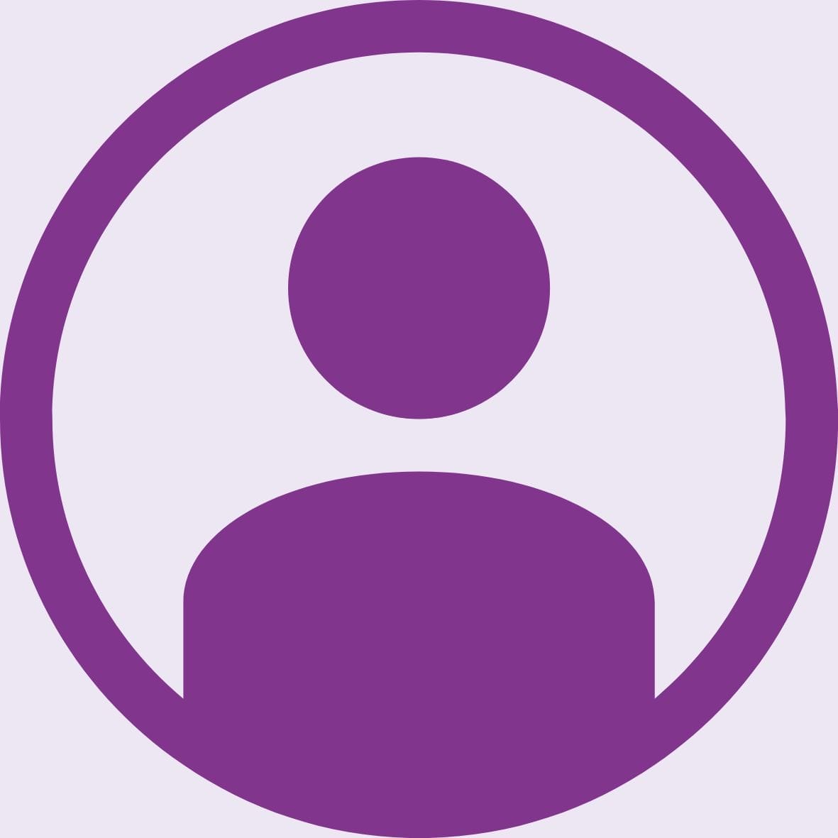 Anonymous Review symbol (purple silhouette of non-gendered person)