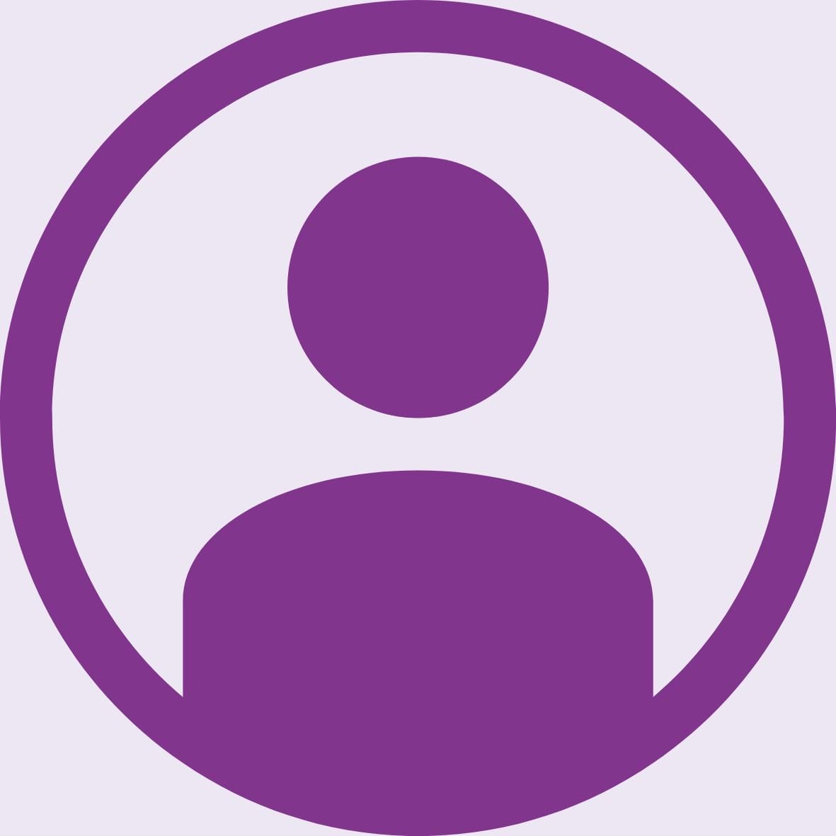 Anonymous Review symbol (purple silhouette of non-gendered person)